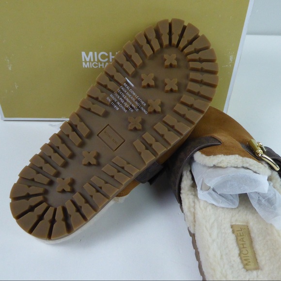 Michael Kors Judd Closed Toe Suede Leather Slip On Clog Lug Sole Slides NIB - Picture 7 of 10